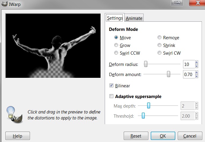 IWarp dialog