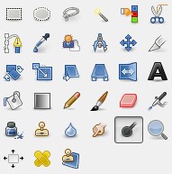 toolbox with dodge/burn tool